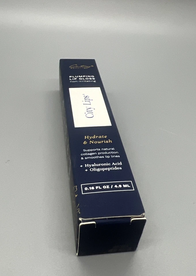 Brillo de labios City Beauty City relleno, hidratante, suavizante color transparente nuevo en caja Foto 3 de 3