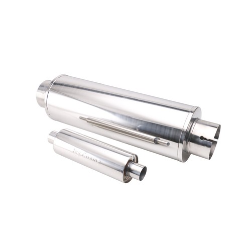 1PC 4" inlet/outlet Exhaust Resonator Muffler Stainless Steel 7'' Body Universal - Bild 4 von 6