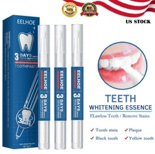 3 × Teeth Whitening Gel Pen Hygiene Tooth Stain Removal  Extra Strong White USA