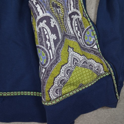 Robert Graham Jacke mit durchgehendem Reißverschluss Herren XL Strick Baumwolle Bartolomeo marineblau Pullover - Bild 14 von 24