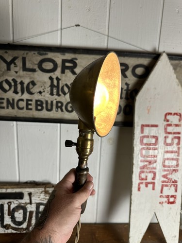 1910s Bryant Brass Trouble Shop Lamp Industrial Light Drafting Antique Rare - Picture 1 of 8