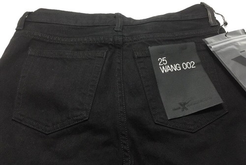 Wang 002 Denim X Alexander Black Tapered Leg Sit Low Relaxed Fit Women 25 $240 - Picture 7 of 12