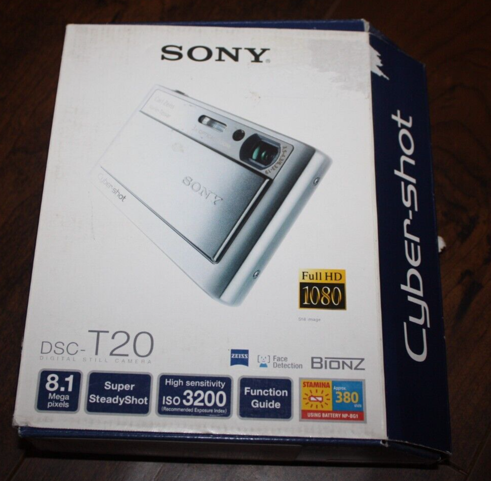 Sony Cyber-shot DSC-T20 8.1MP Digital Camera - Black for Sony Cyber-shot DSC-T20 8.1MP Digital Camera - Black for