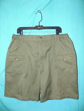 Exc BOY SCOUTS CARGO SHORTS, ELASTIC WAIST, 36"W to 40"W x 9"L, TAG Sz 40
