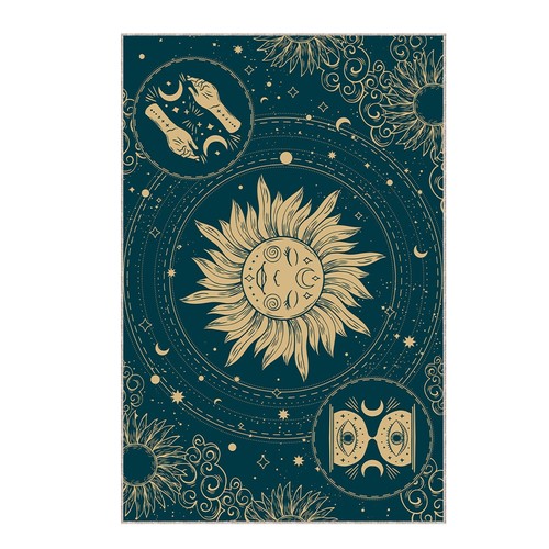 Sun and Moon Rug, Celestial Design, Soft and Non-Slip Floor Carpet for Home Deco - Picture 4 of 10