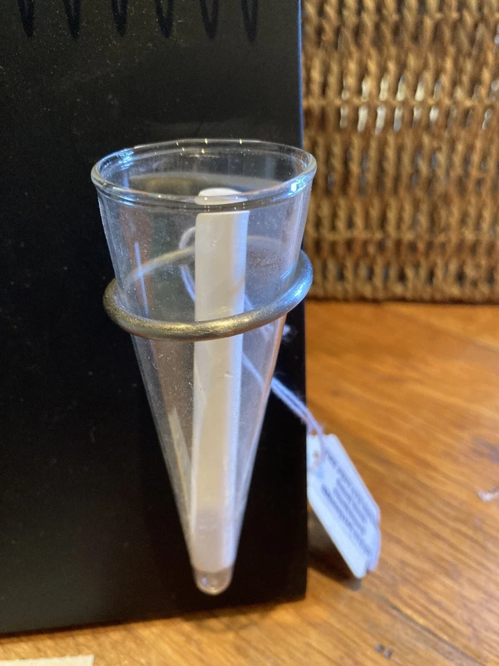 A5 Book Table Sign Chalkboard Stand With Clear Glass Stem Vase / Chalk Holder - Image 2 of 4