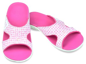 Spenco-Total-Support-Kholo-Sandal-Pink-GIngham-Size-8-Womens-New-with-Tags