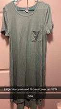 L lularoe T-shirt dress, relaxed fit 
