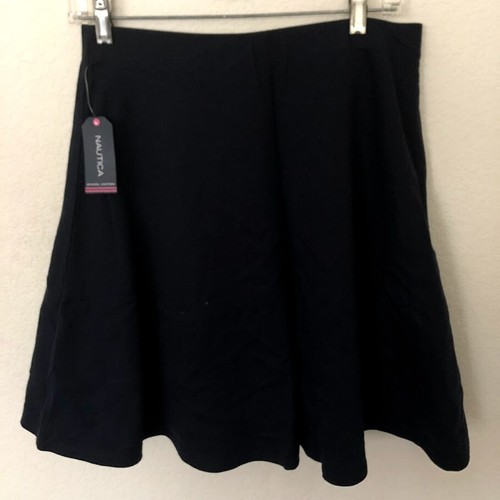 Nautica Junior's Uniform French Terry Skater Skirt, Navy, 11 - Picture 2 of 4