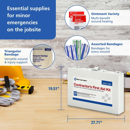 9302-25M 25-Person Contractor'S First Aid Kit for Home Renovation, Job Sites, an - Picture 4 of 10