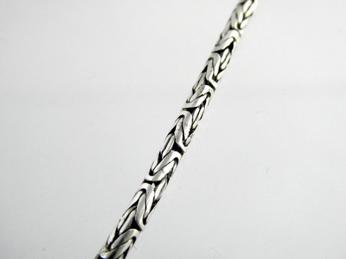 Collana catena bizantina argento sterling Rodney de Gruchy 925 3,05 mm 25,5 g 16 pollici - Foto 4 di 11