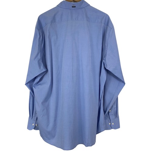 Uniqlo Mens Button Up Casual Shirt Size 3XL Slim Fit Blue Long Sleeve Easy Care - Picture 2 of 7