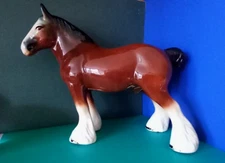 LOVELY LARGE HORSE FINE BONE CHINA ORNAMENT FIGURINE COOPERCRAFT MADE in ENGLAND