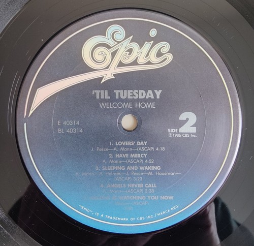 'Til Tuesday Welcome Home LP, 1986, VG+!, E-40314 - Picture 8 of 8