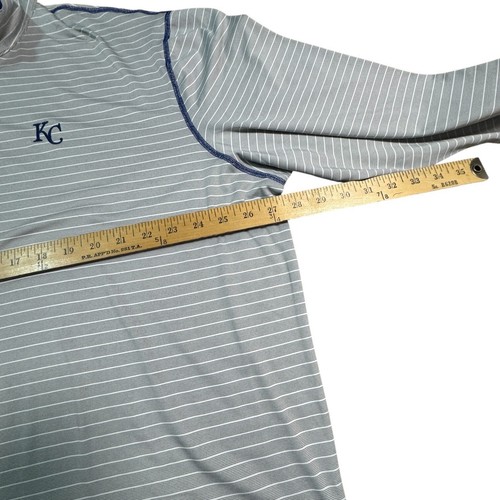 Pullover Cutter & Buck Kansas City Royals a rayas manga larga XXL rendimiento - Imagen 6 de 10