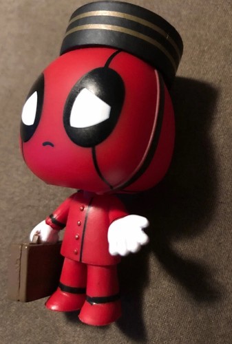 DOORMAN BOBBLE-HEAD DEADPOOL FUNKO MYSTERY MINI VINYL FIGURE - Picture 4 of 5