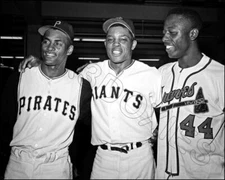 Clemente Mays Aaron Photo 8X10 Pirates Giants Braves