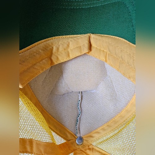 John Deere mens green & yellow 'hook & loop' adjustable mesh back hat size L/XL - Picture 6 of 7