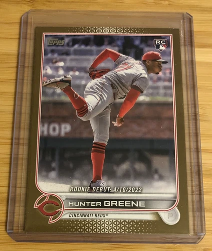 2022 Topps Update GOLD Hunter Greene RC Rookie Debut #US267 (0981/2022) Reds