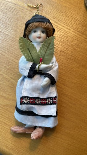 Vintage Kurt S. Adler Victorian Set Of 8 Porcelain Doll Christmas Ornaments - Imagen 2 de 12