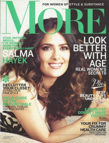 Salma Hayek More Magazine Oct 2012 Field Guide to the Mature Male Dottie Laster - Picture 1 of 1