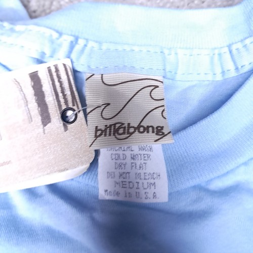 Vintage Y2K Billabong T-shirt Girls Medium Blue Spellout Logo USA - Picture 4 of 7
