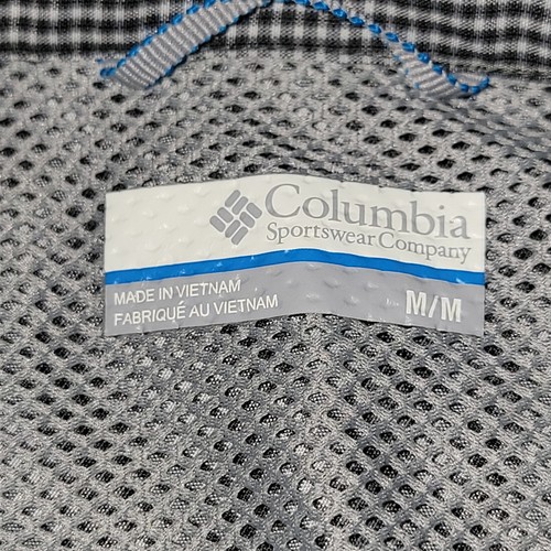 Columbia Sportwear Shirt Men's Medium Short Sleeve Button Up Gray White Plaid - Picture 6 of 8