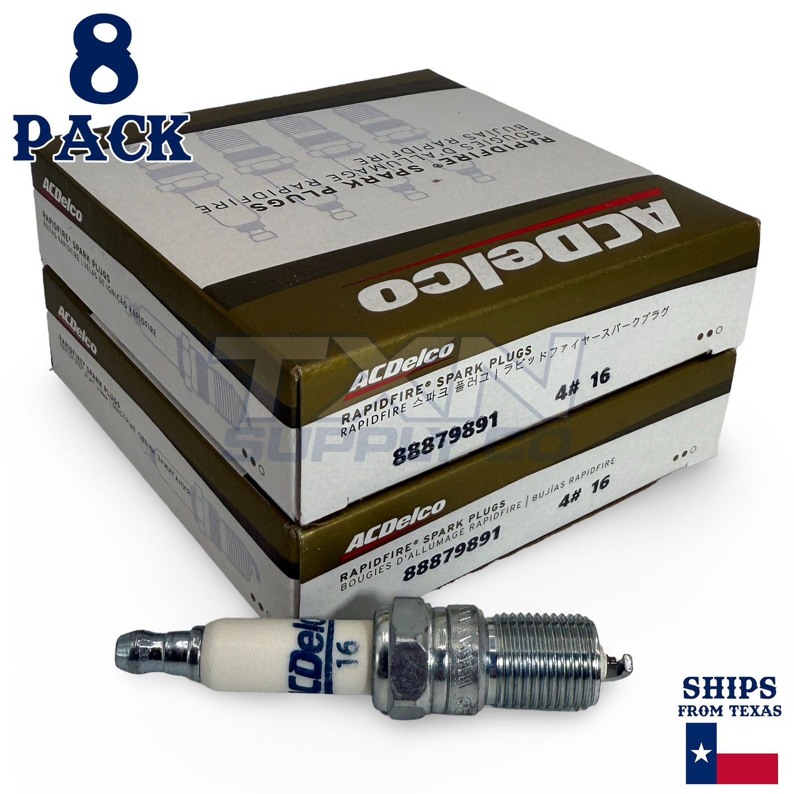 8 Pack GM ACDelco #16 RAPIDFIRE Platinum Spark Plugs