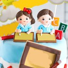 2Pcs Graduation Cake Toppers Back To School Cupcake Toppers Cake Decorations