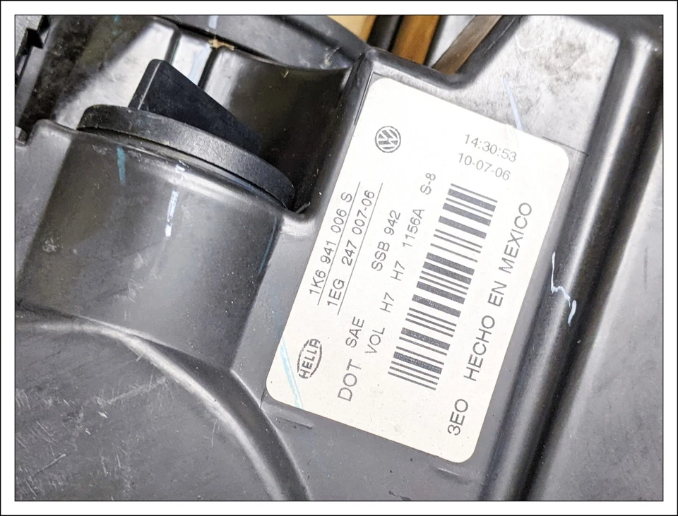 ✅ FARO HALÓGENO LADO PASAJERO DERECHO VW JETTA 2005-2010 HLP OEM Foto 4 de 4