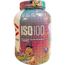 Dymatize ISO100 Hydrolyzed 100% Whey Protein Powder Isolate Birthday Cake 5 lbs 14.00 per gallon