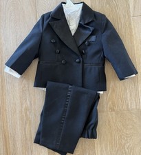 Boys Baby Black Tuxedo Tux Set Good Girl Brand Korea Size Small Chico