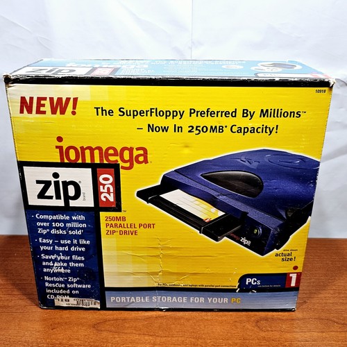 ZIP 250 Iomega Drive External Z250P Parallel Disk - w/ Cable and Power Supply - Afbeelding 2 van 12