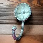 Cream Flower On Brushed Nickel Wall Hook Hardware
