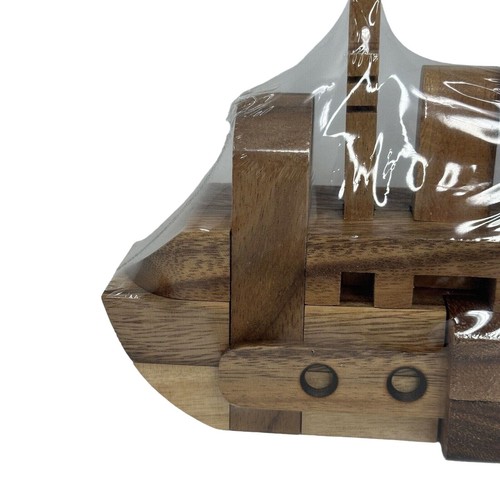 Bateau Wooden Boat Puzzle New In Package - Picture 4 of 6