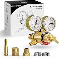 Argon CO2 Regulators Gauges Gas Welding, Regulator for MIG and TIG, 0-4000 PSI,