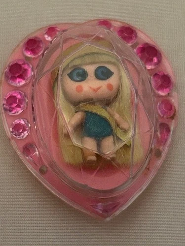 1967 Mattel Liddle Kiddle Jewelry Heart Pin, Doll with Sash and Crown