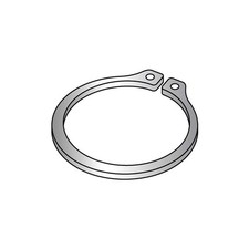 Grainger Approved U36000.018.0001 Retaining Ring,Exter,3/16in Shaft,PK50 41MJ33
