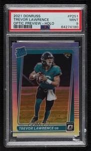2021 Donruss Rated Optic Holo Preview Trevor Lawrence PSA 9 MINT Rookie RC