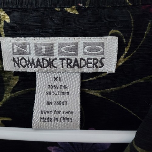 Silk Linen Nomadic Traders Floral Top  - Picture 8 of 9