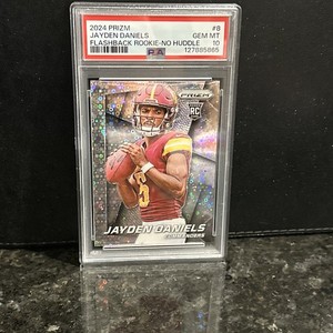 2024 Prizm Jayden Daniels Flashback Rookie-No Huddle #8 PSA 10 GEM MT