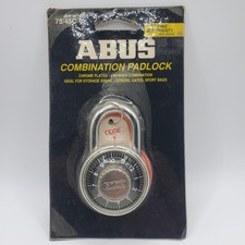 ABUS 75/45C Combination Padlock Round Silver New Old Stock