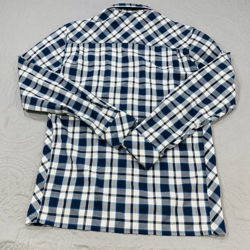 Icebreaker Shirt Mens S Plaid Snap Button Long Sleeve Black White Merino Wool - Bild 8 von 11