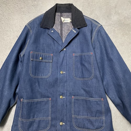 Sears Tradewear Blanket Lined Vintage Denim Chore Coat Jacket Men's Large Tall - Picture 5 of 21