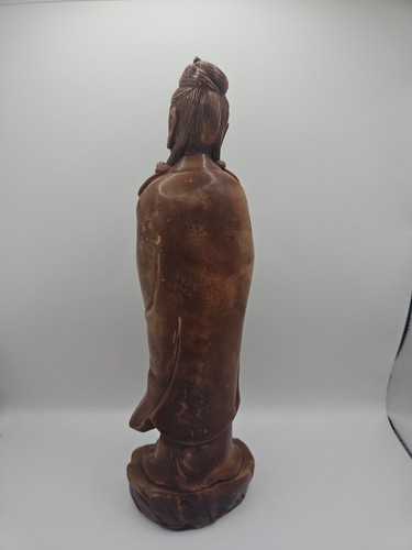 Chinesische Holzfigur geschnitzt - Bild 3 von 15