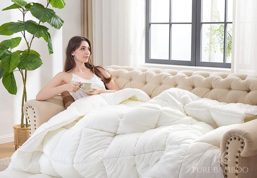 Duvet Insert Queen Size (90x92 in) - Ultra Soft Quilted Duvet Insert with 8 C... - Picture 6 of 8