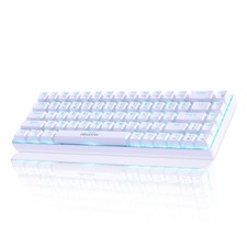 68-Key Mechanical Keyboard with Blue Backlight 60 Gaming Keyboard White Keyc...