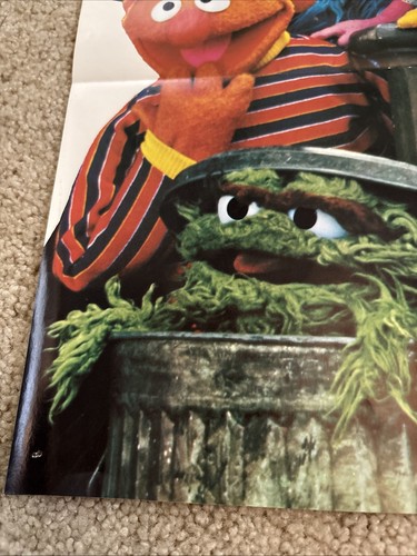 Vintage 1979 Sesamstraße 29x21 gefaltet ein Blatt The Count Big Bird Oscar + - Bild 2 von 15