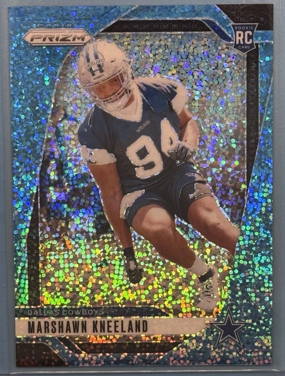 2024 Panini Prizm Marshawn Kneeland Rookie Dallas Blue Sparkle Prizm /96 SP #373