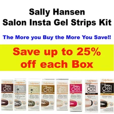 Sally Hansen Insta Gel Strips - 16 Nail Strips, 0.14 oz Gel Top Coat
